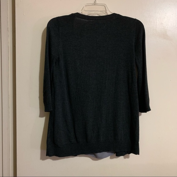 Simply Vera, Vera Wang Soft Knit Gray Tie Front Sweater/Blouse. Size XS - Picture 13 of 13